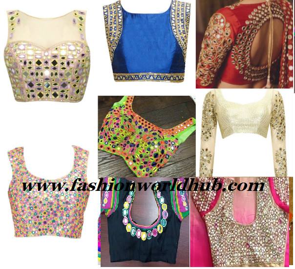 Gorgeous Mirror work blouses -Different patterns | Fashionworldhub