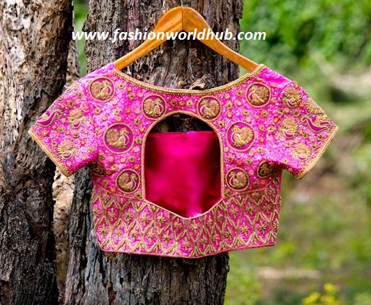 Latest Maggam work blouse designs for Pattu & kanjeevaram sarees ...