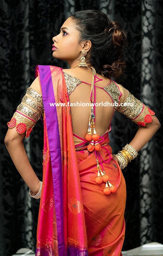 How much deep front neck and back neck do you keep in your saree