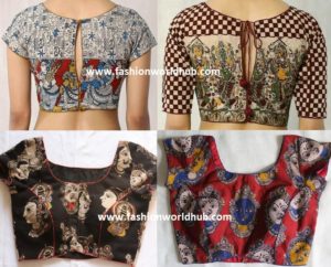 Must try Plain saree with kalamkari blouse | Fashionworldhub