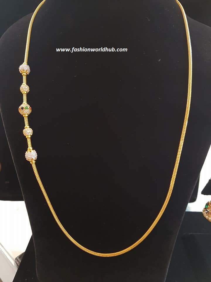 20 Latest Gold Thali chain designs Fashionworldhub