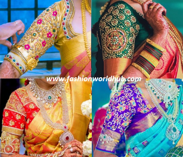Heavy bridal work blouses | Fashionworldhub