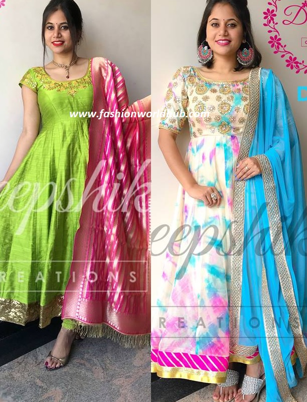 Floor length Anarkali suits by Deepshikha creations | Fashionworldhub