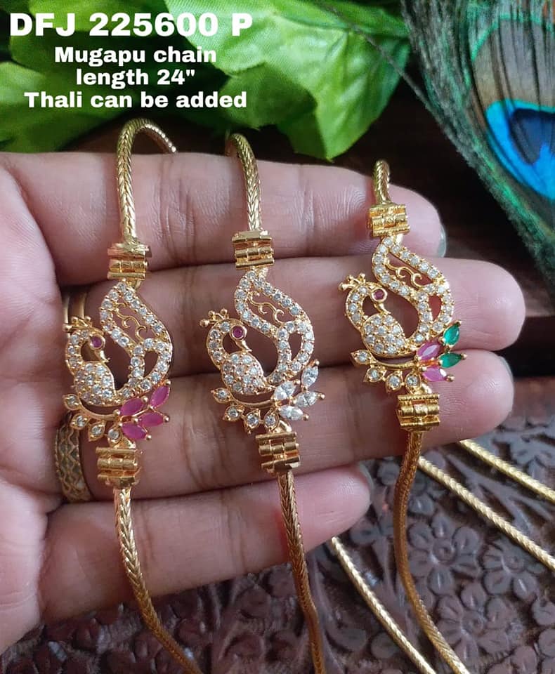 One gram gold Mangalsutra chains with side pendant! | Fashionworldhub
