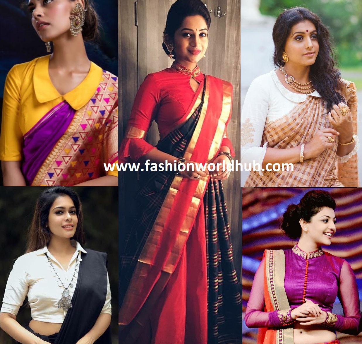 Collar Blouse Designs: The Unlimited Indo- Western look ...