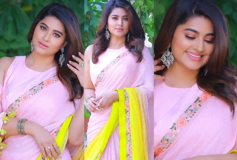Sneha prasanna looks pretty in a Pink saree! | Fashionworldhub