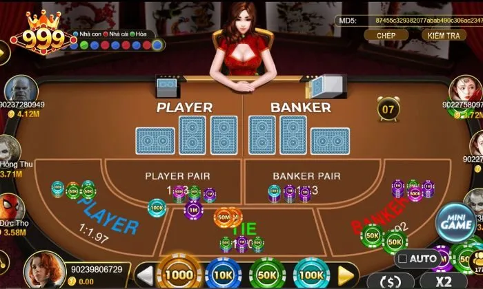 Baccarat 999bet Bàn Baccarat 999BET luôn thu hút đông đảo người chơi