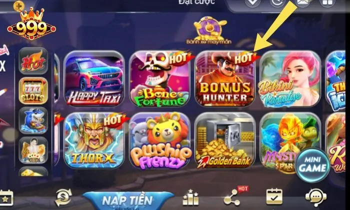 Bonus Hunter 999BET Truy cập vào sảnh cược slot tại trang chủ 999BET