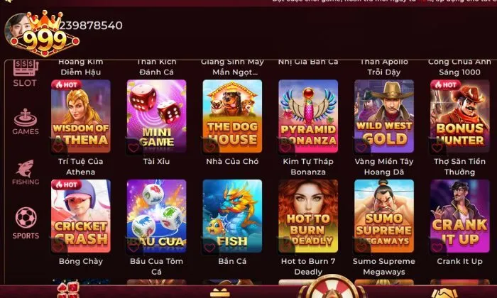 cá cược thể thao 999BET Đặt cược nhanh với đa dạng kèo cược