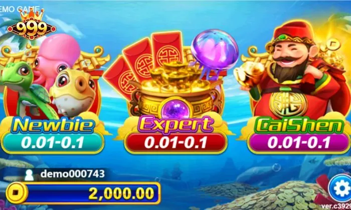 Cai Shen Fishing 999BET Người chơi sẽ có ba lựa chọn phòng cược phù hợp với từng mức độ