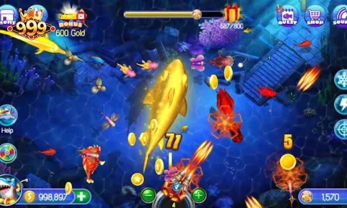 Fish 999BET Trò chơi với giao diện đẹp mắt đem lại cảm giác chân thực cho khách hàng 999BET