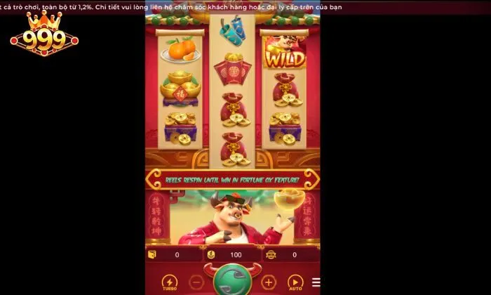 Fortune Ox 999BET Giao diện game tươi sáng