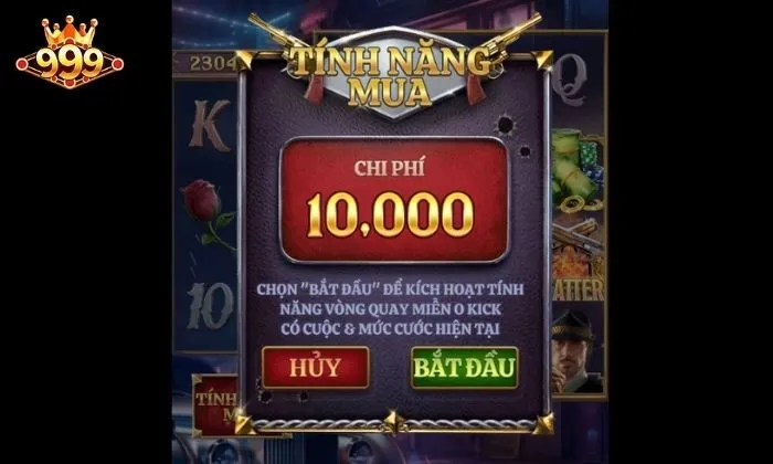 Mafia Mayhem 999BET Tính năng mua giúp người chơi kích hoạt vòng quay miễn phí không cần đủ Scatter