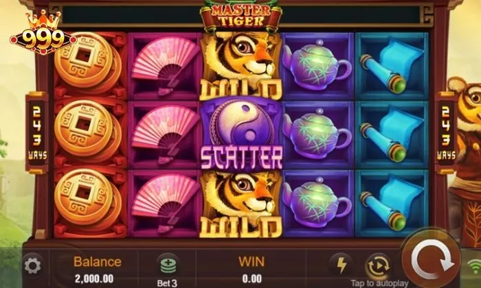 Master Tiger 999bet Giao diện game Master Tiger 999BET bắt mắt