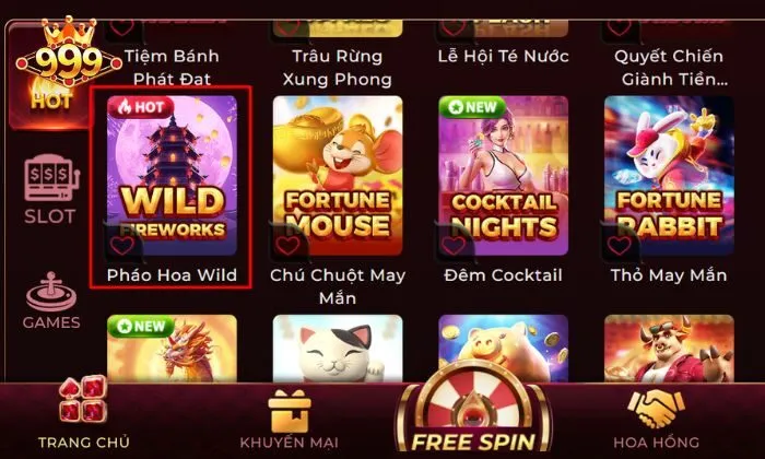 Wild Fireworks 999bet Quy trình tham gia chơi cá cược Pháo Hoa Wild tại 999bet